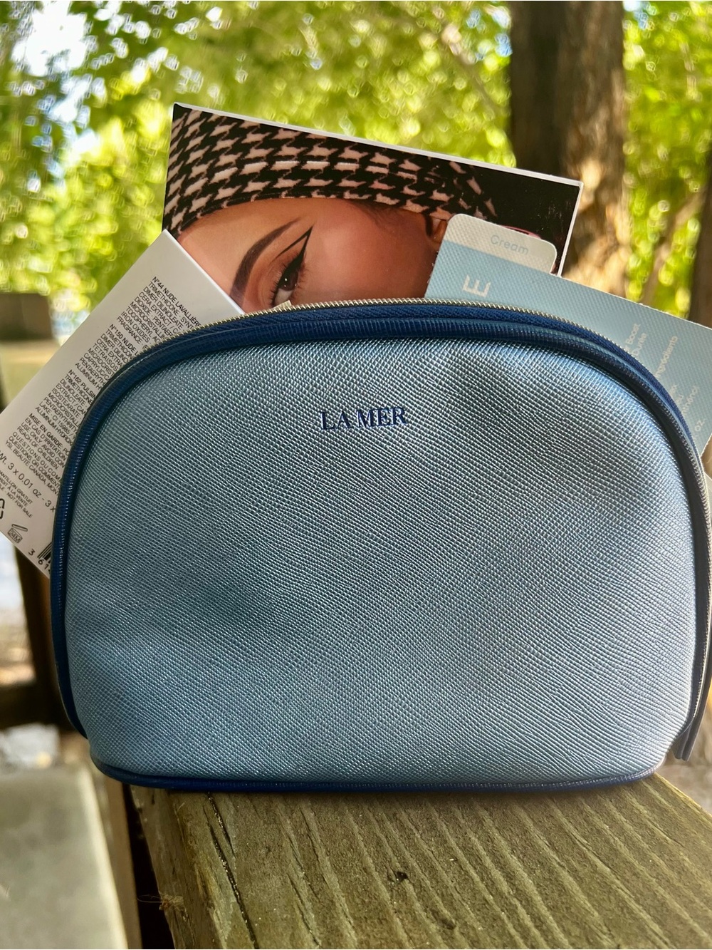 La Mer Cosmetic Pouch with samples